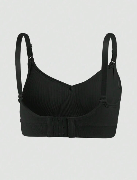 Сутиен за кърмачки с клипс - черен