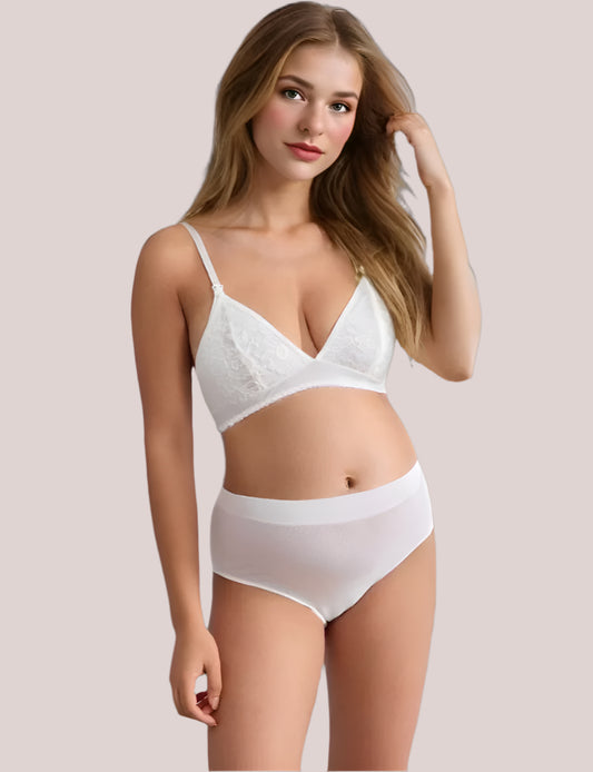 Безшевно бельо за бременни – бяло